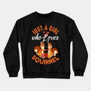 Autumn, Fall Squirrel Crewneck Sweatshirt